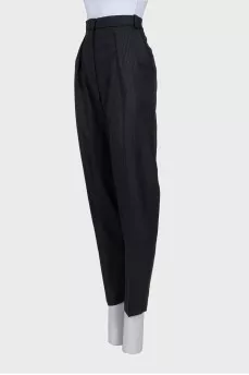 Slim-fit pinstripe trousers