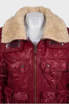 Insulated jacket with branded patch