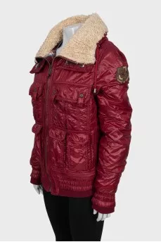 Insulated jacket with branded patch