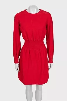 Fitted corduroy dress