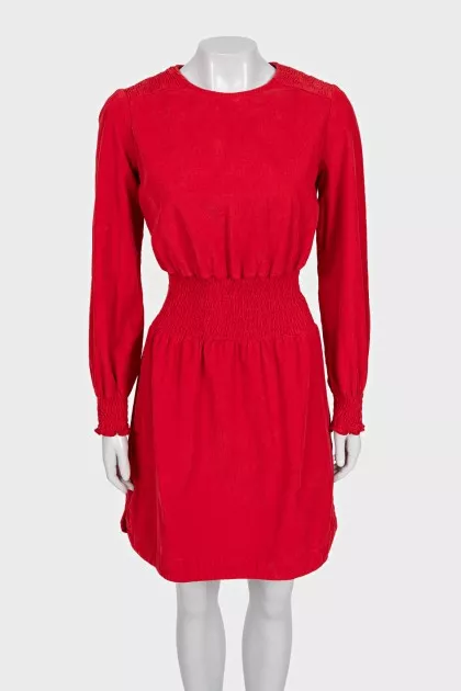 Fitted corduroy dress