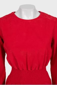 Fitted corduroy dress