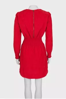 Fitted corduroy dress