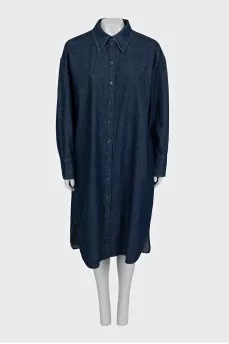 Blue denim shirt dress