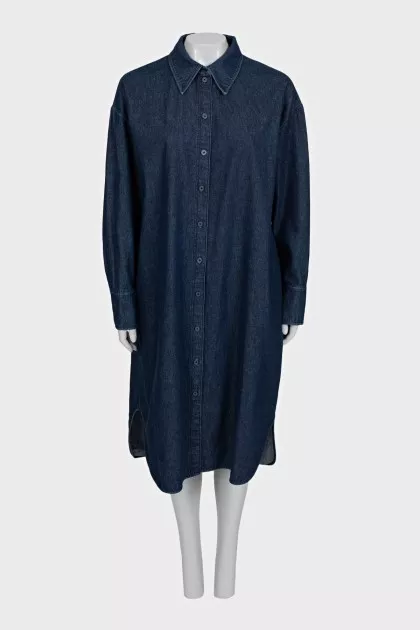 Blue denim shirt dress