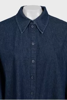 Blue denim shirt dress