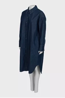 Blue denim shirt dress
