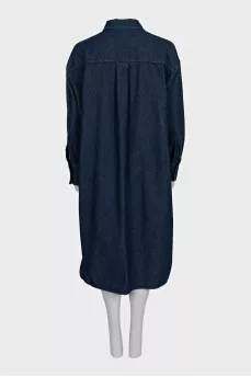 Blue denim shirt dress