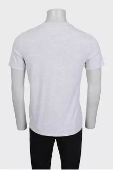 Men's gray T-shirt with a white print