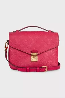 Pochette Métis leather bag with signature embossing