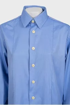 Men's long blue shirt