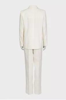 White suit with linen trousers