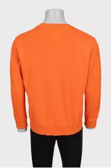 Men's orange sweatshirt with logo