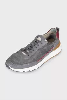 Men's grey combination sneakers
