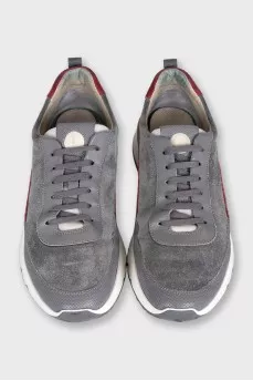 Men's grey combination sneakers
