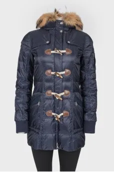 Fur hood on clavants jacket