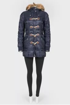 Fur hood on clavants jacket