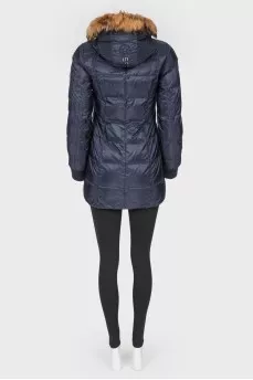 Fur hood on clavants jacket