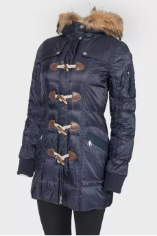 Fur hood on clavants jacket