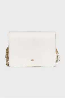 White rectangular bag with tassels