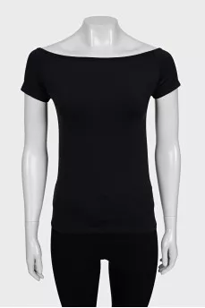 Black short sleeve top