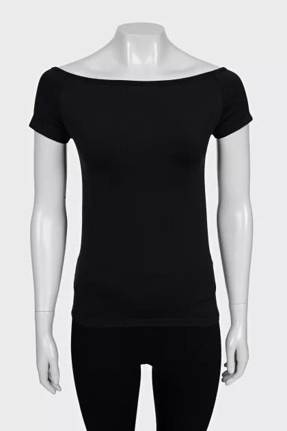 Black short sleeve top