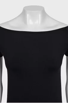 Black short sleeve top