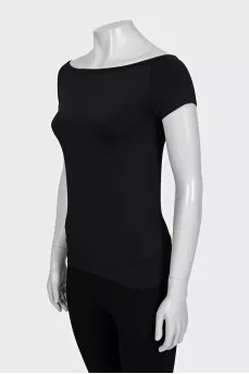 Black short sleeve top