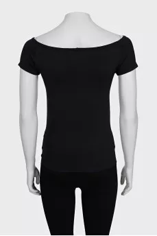 Black short sleeve top