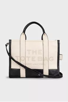 Two-tone tote with logo
