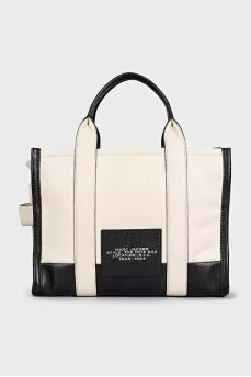 Two-tone tote with logo