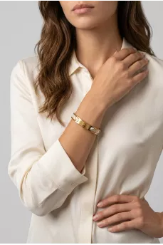 Kelly Print Gold Plated Bracelet