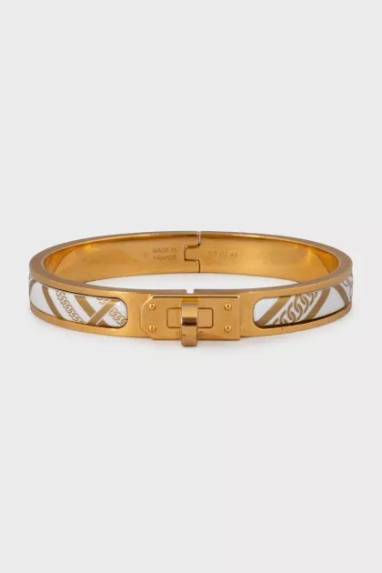 Kelly Print Gold Plated Bracelet