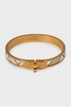 Kelly Print Gold Plated Bracelet
