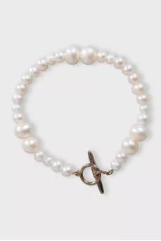Bracelet made of pearls of different diameters