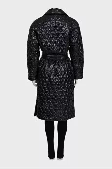 Quilted coat with patch pockets