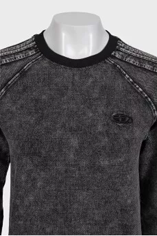 Gray sweatshirt with a distressed effect