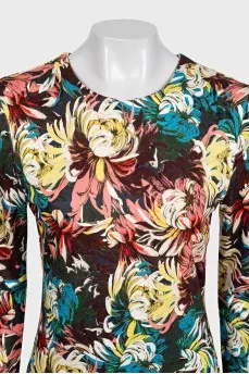 Floral print midi dress with tag