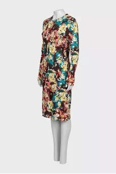 Floral print midi dress with tag