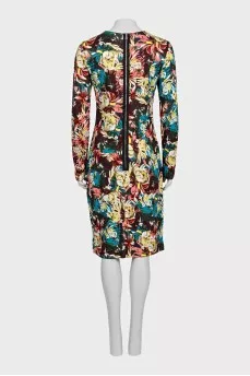 Floral print midi dress with tag