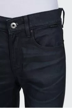 Dark blue high-waist flared jeans