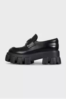 Black Monolith leather loafers