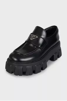 Black Monolith leather loafers