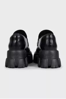 Black Monolith leather loafers