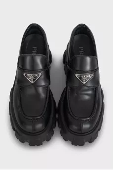 Black Monolith leather loafers