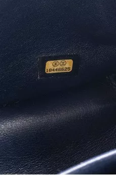 Синя шкіряна сумка Double Flap