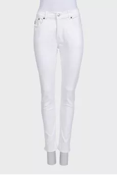 Slim-fit white jeans