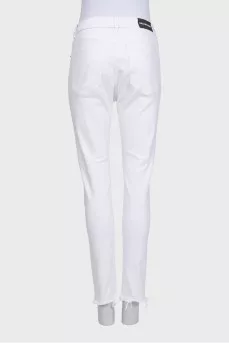 Slim-fit white jeans