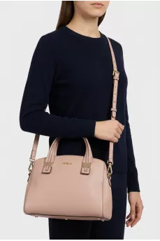 Pink leather bag