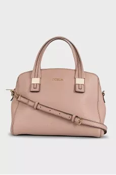 Pink leather bag